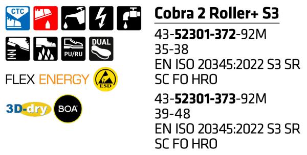 SIEVI COBRA 2 ROLLER+ S3 Größe 35-38